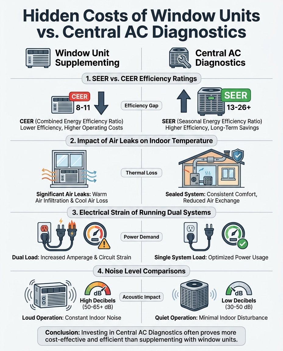 Hidden Costs of Window Units vs. Central AC Diagnostics
