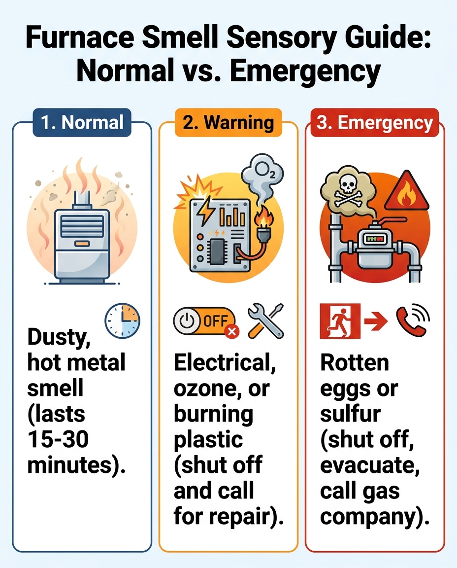 Furnace Smell Sensory Guide: Normal vs. Emergency