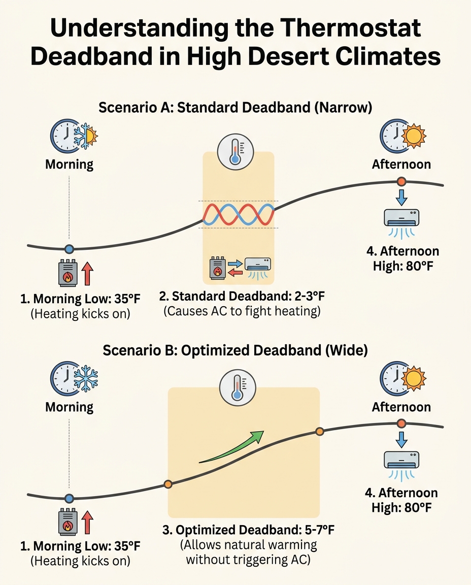 Understanding the Thermostat Deadband in High Desert Climates