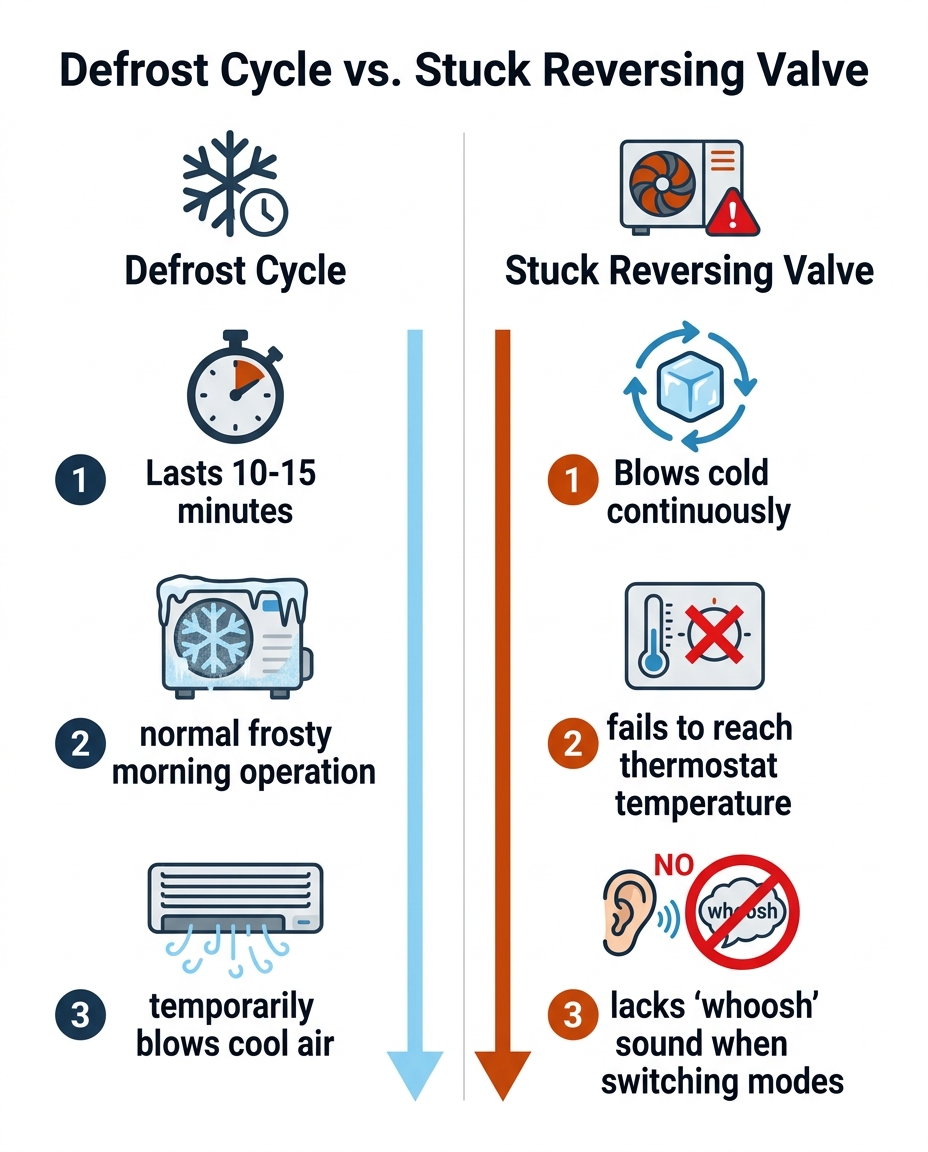 Defrost Cycle vs. Stuck Reversing Valve