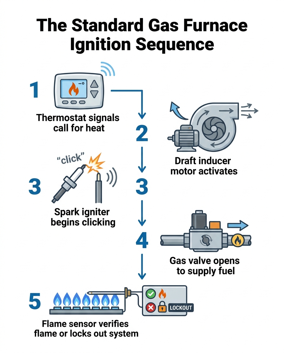 The Standard Gas Furnace Ignition Sequence
