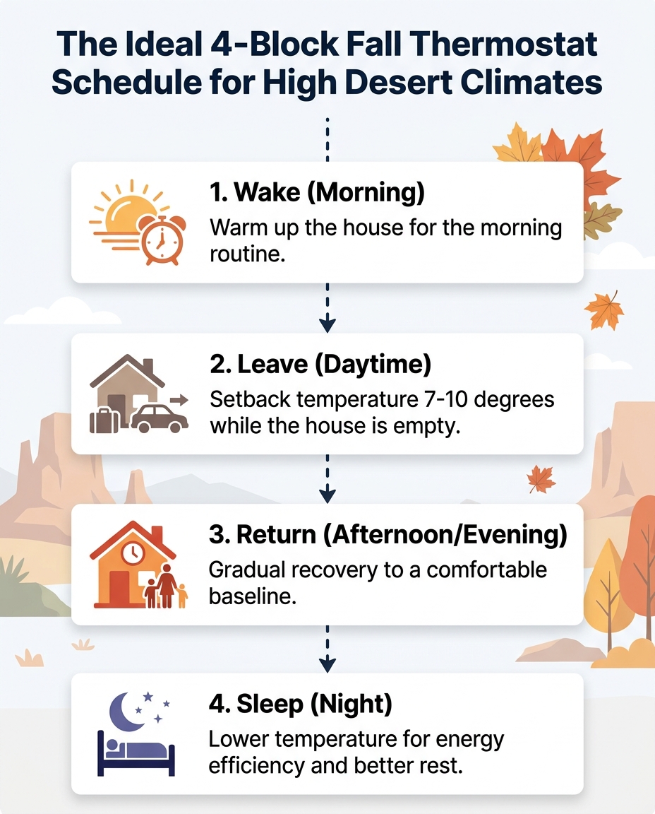 The Ideal 4-Block Fall Thermostat Schedule for High Desert Climates
