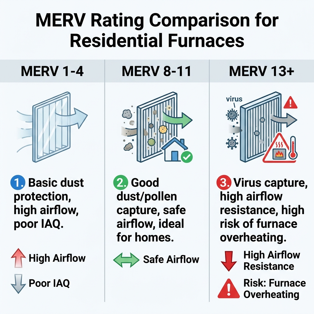 MERV Rating Comparison for Residential Furnaces
