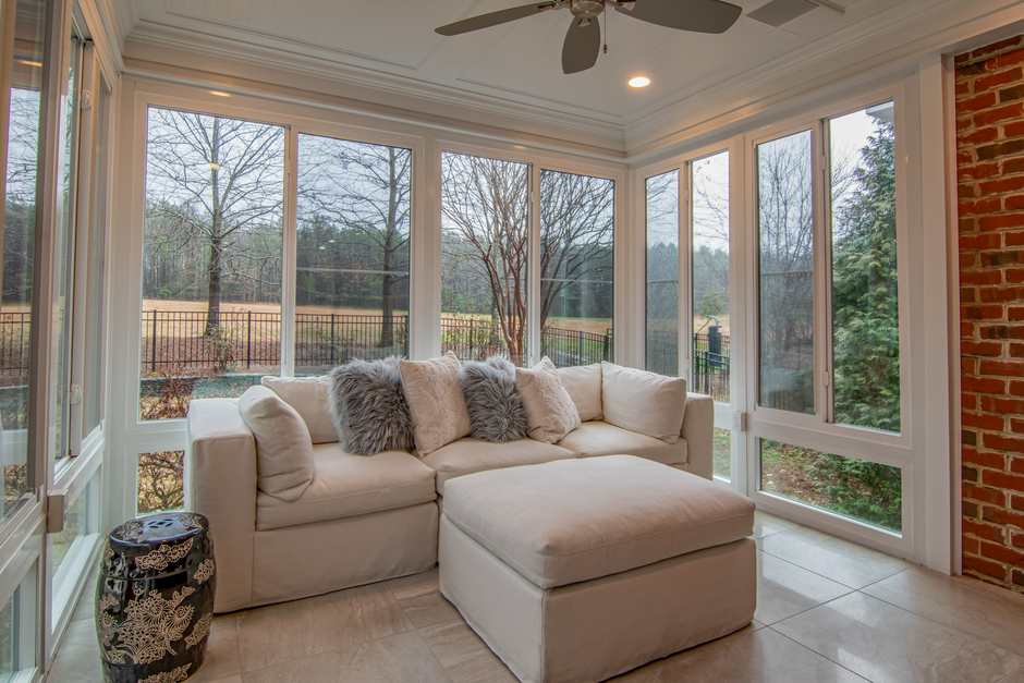 cozy living room with mountain view in winter - heating tune-up sisters or