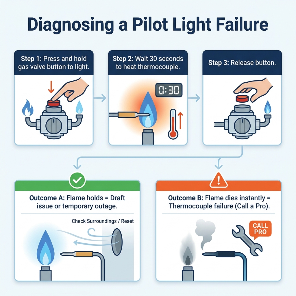 Diagnosing a Pilot Light Failure