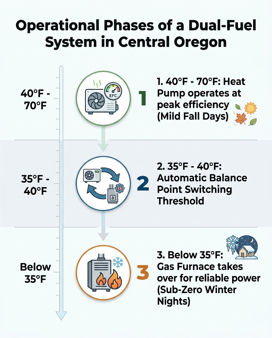 Operational Phases of a Dual-Fuel System in Central Oregon