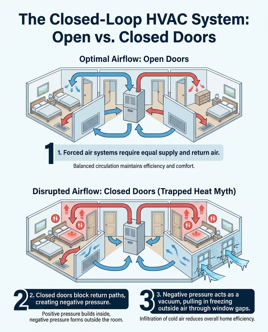 The Closed-Loop HVAC System: Open vs. Closed Doors