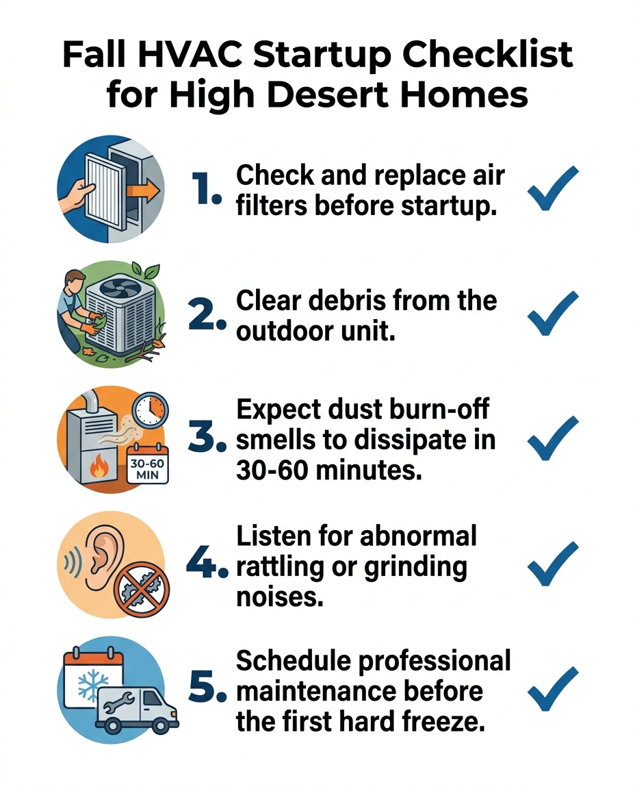 Fall HVAC Startup Checklist for High Desert Homes