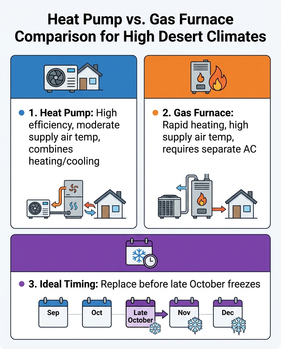 Heat Pump vs. Gas Furnace Comparison for High Desert Climates