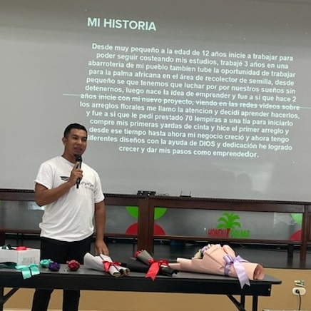 Dixon G, a Dream Tank participant, sharing his personal business story.