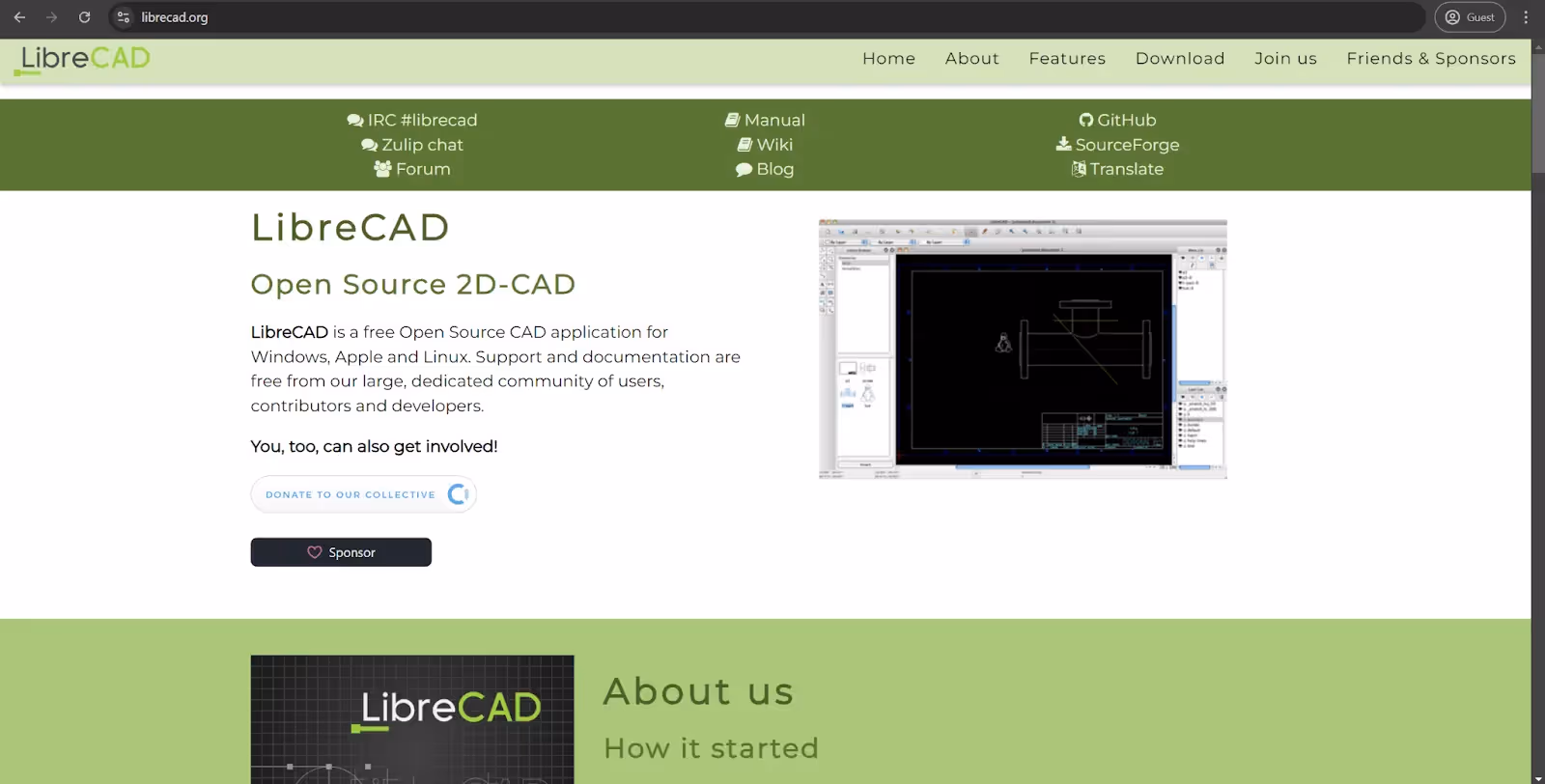 LibreCAD homepage