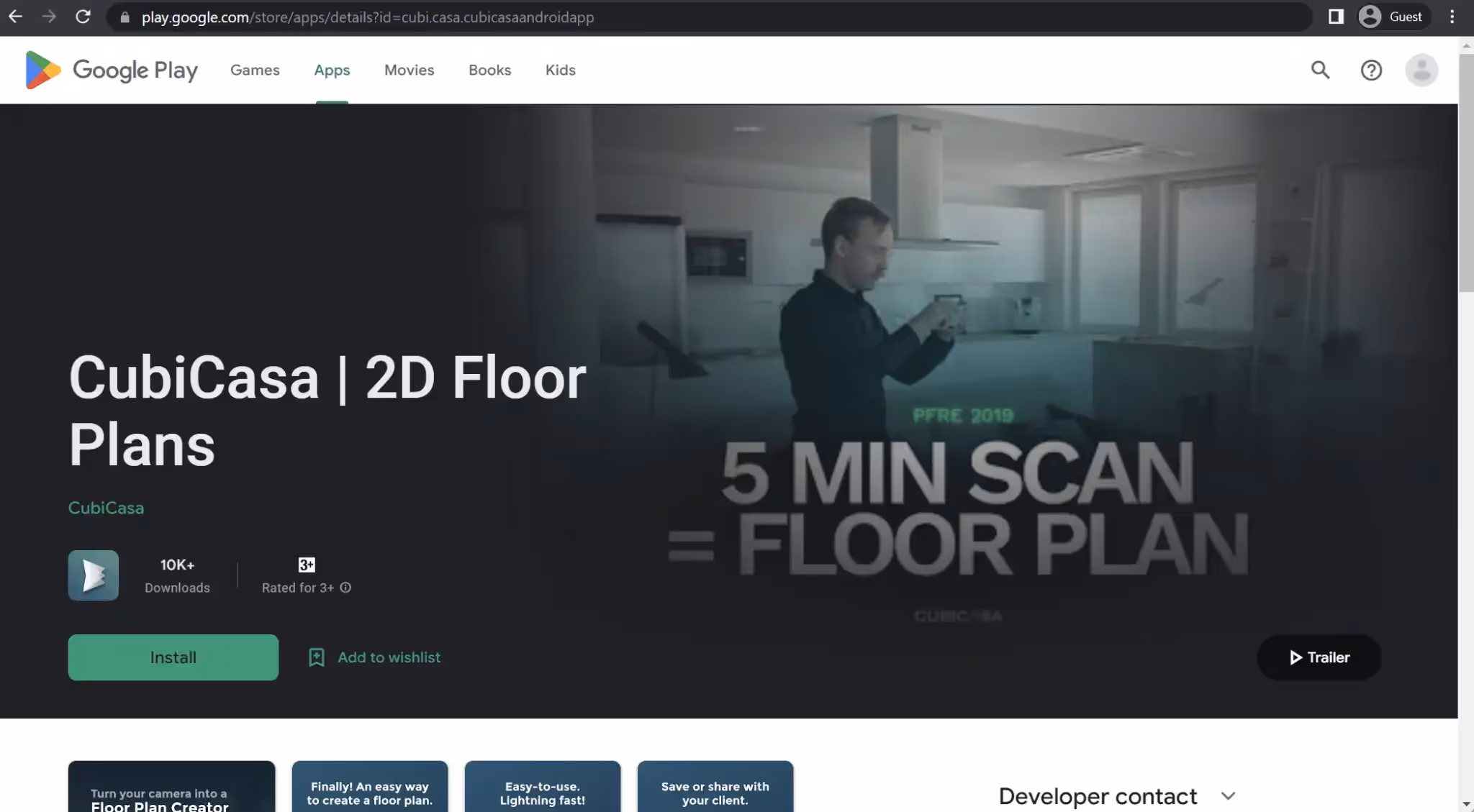 CubiCasa preview in Google Play