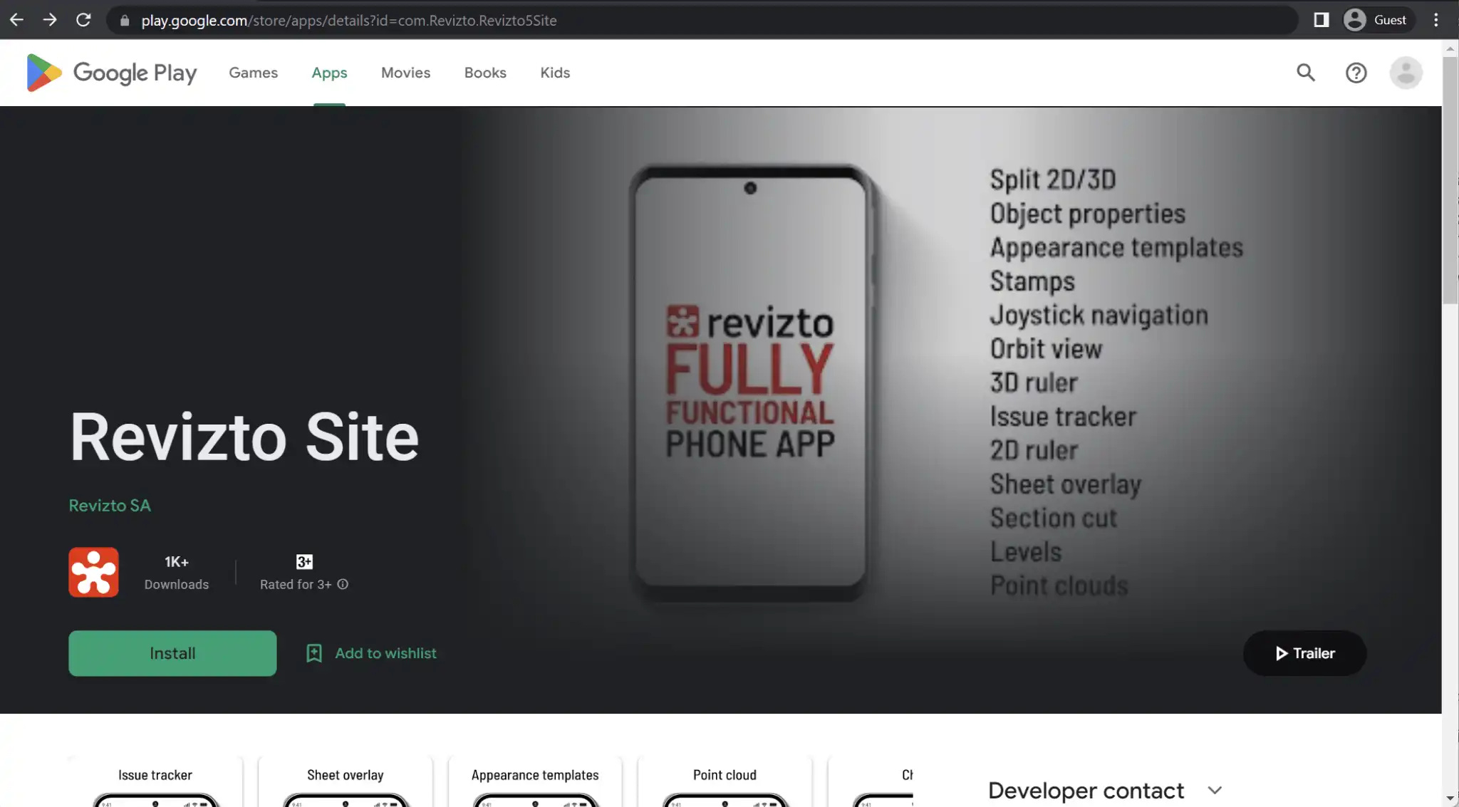 Revizto preview in Google Play