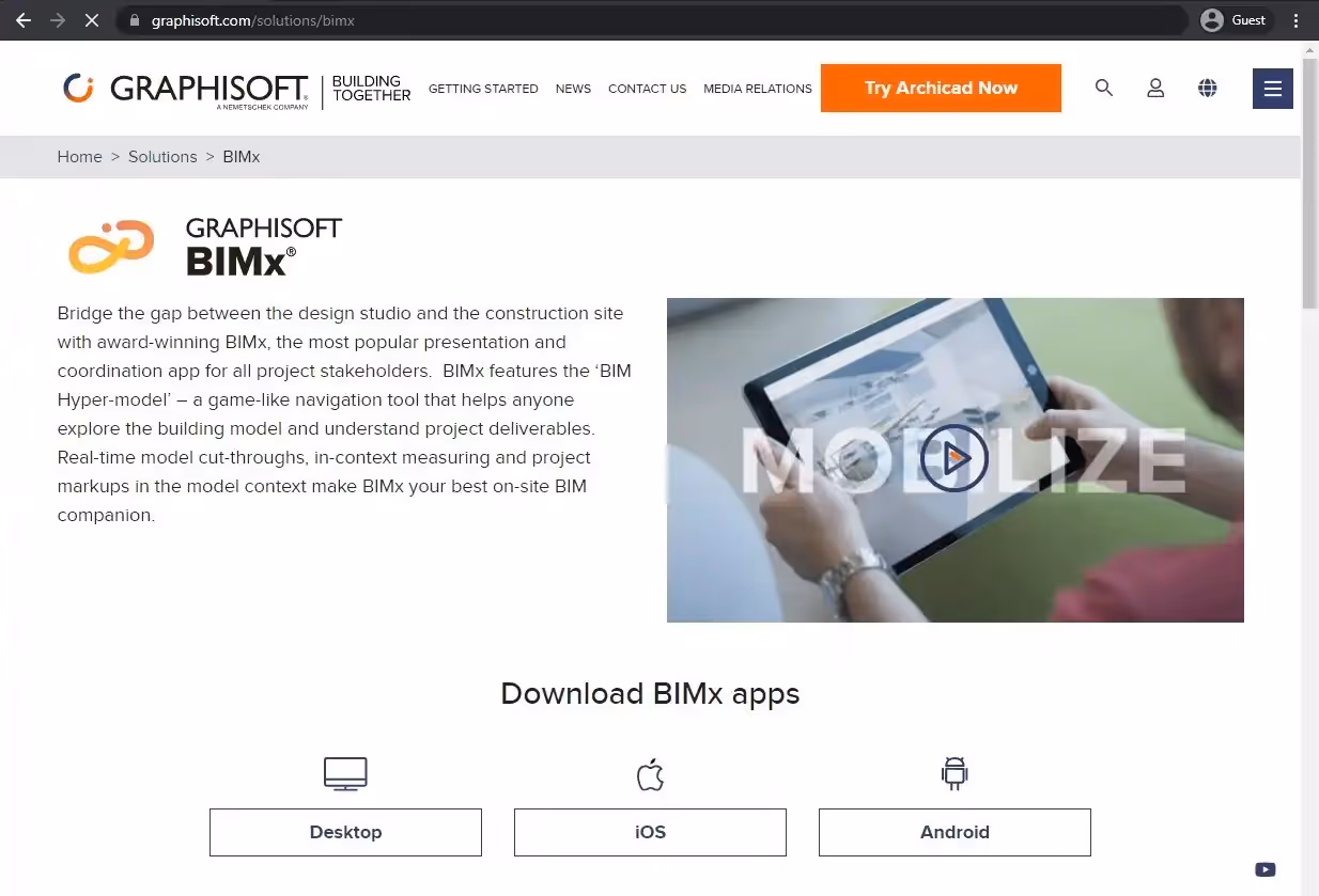BIMx homepage