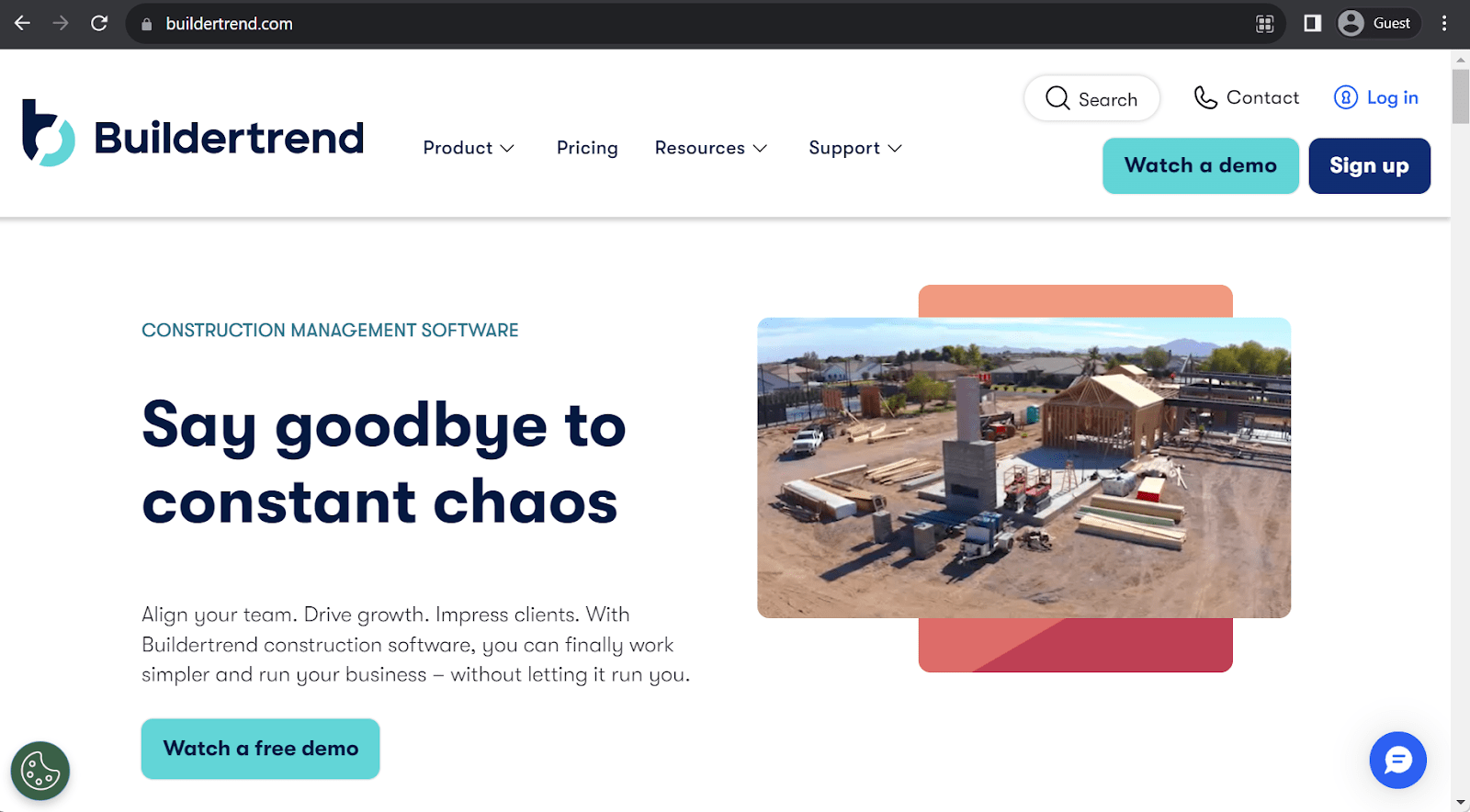 Buildertrend homepage