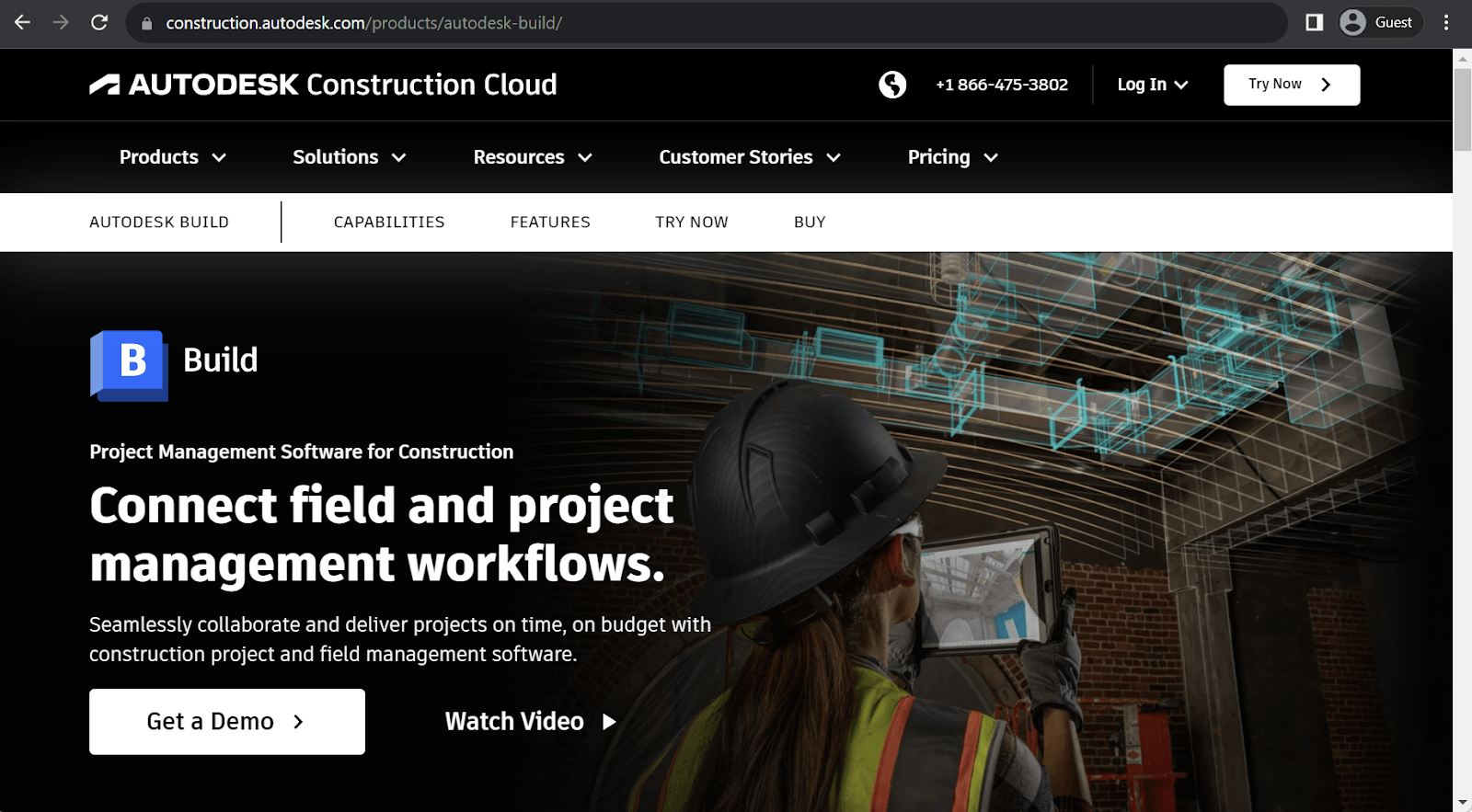 Autodesk Build homepage