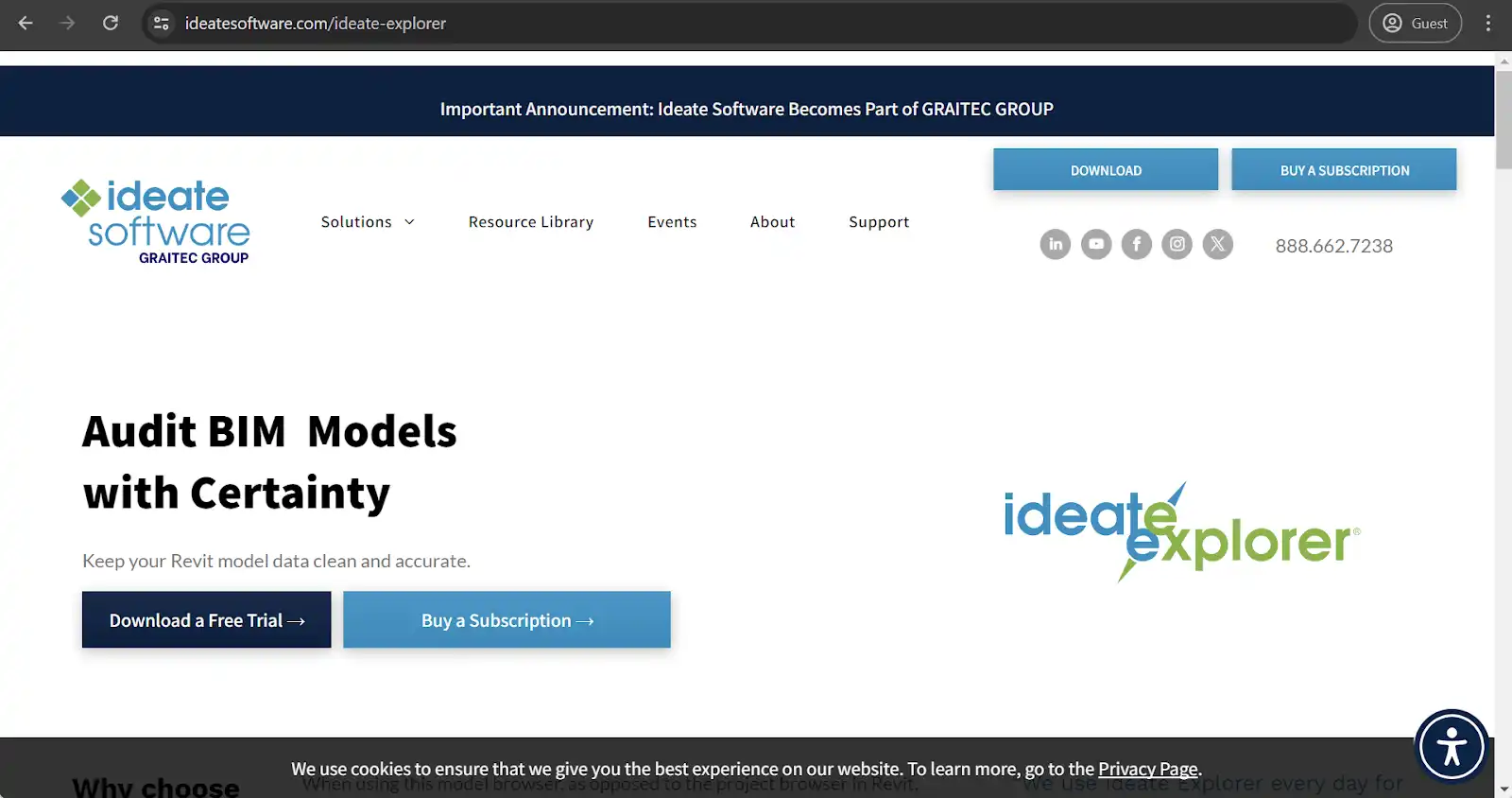 Ideate Explorer homepage