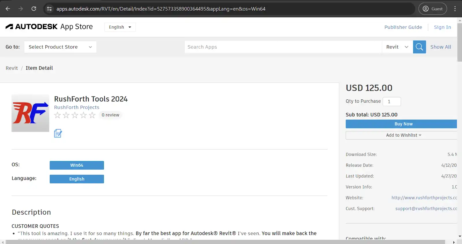 RushForth Tools homepage