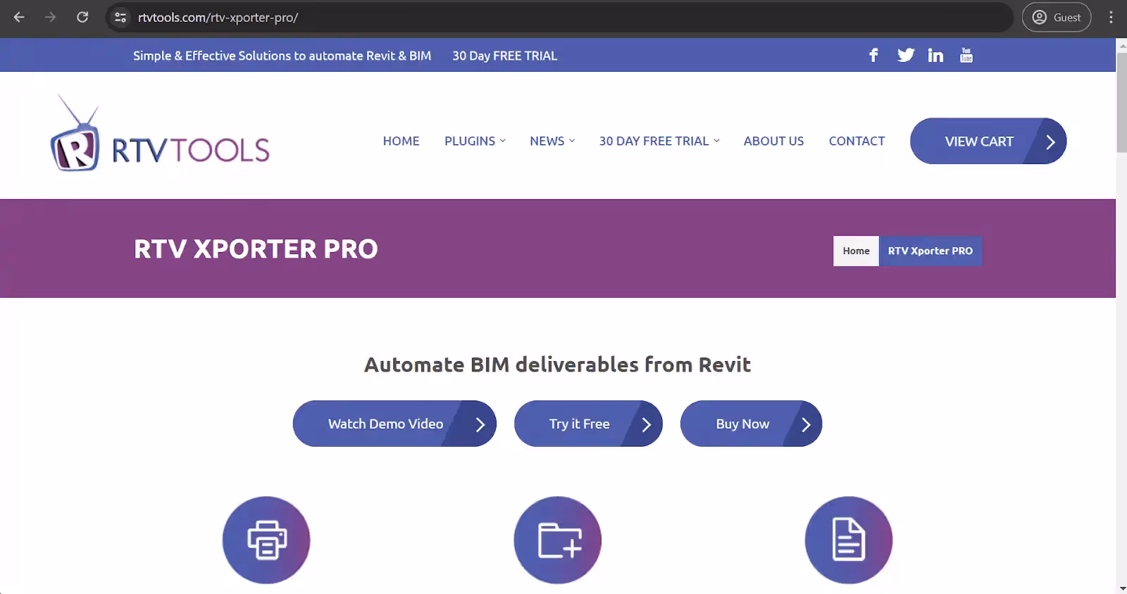 RTV Xporter Pro homepage