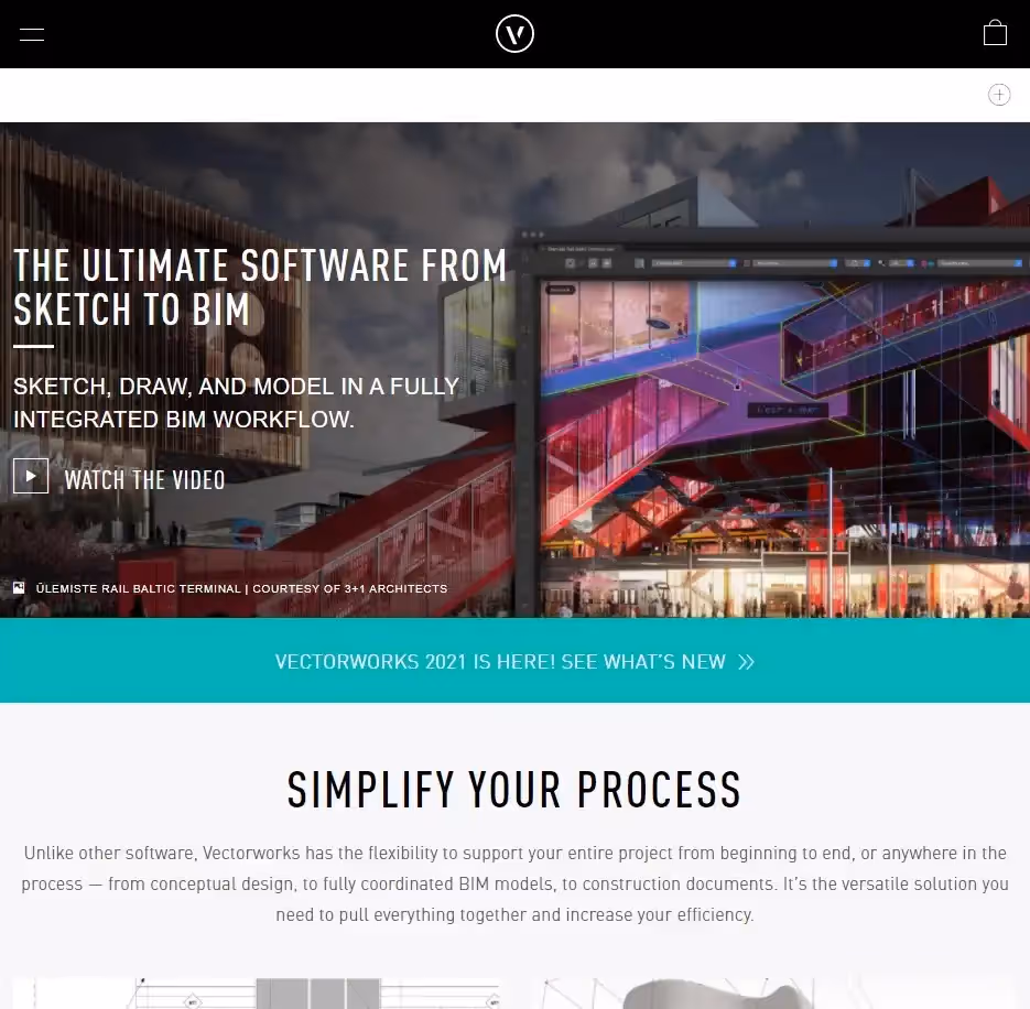 Vectorworks Architect homepage