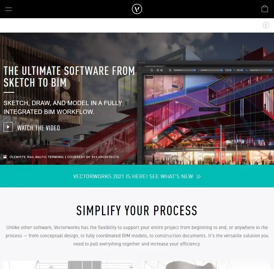 Vectorworks Architect homepage