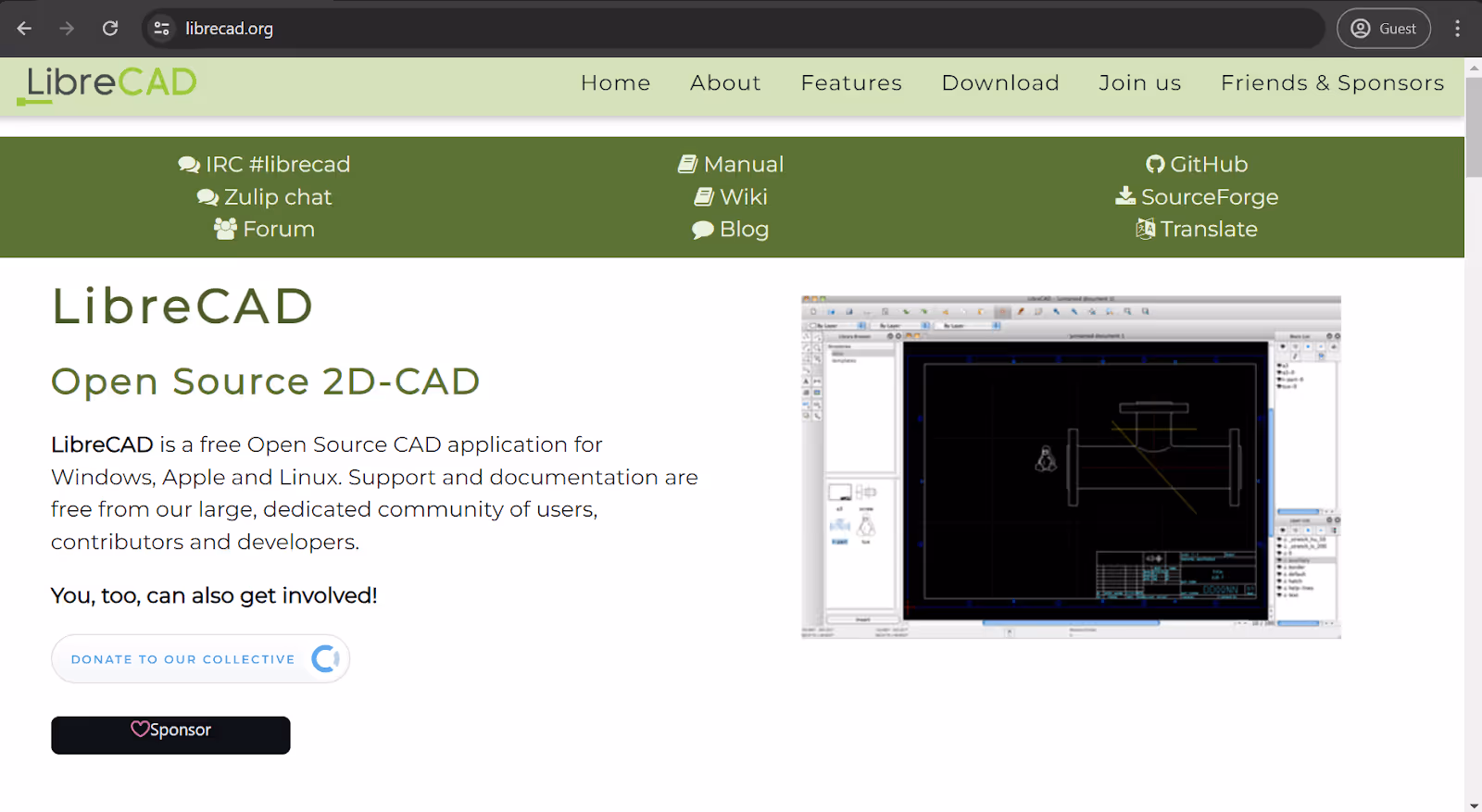 LibreCAD homepage
