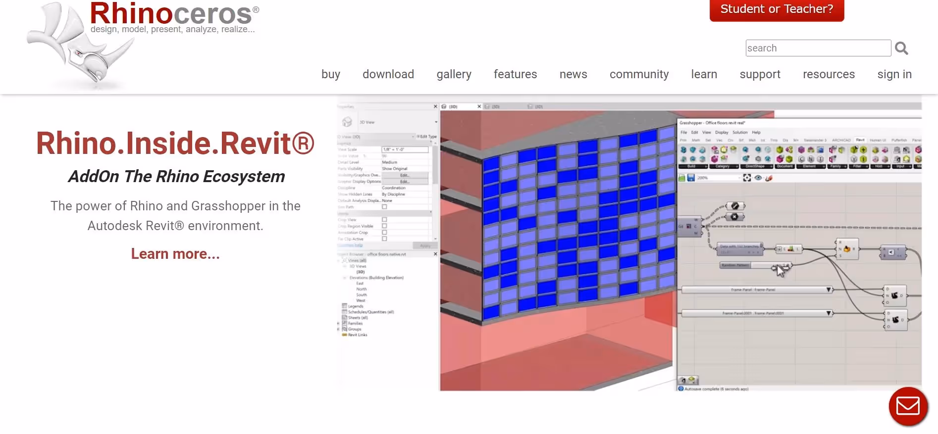 rhino 3d landing page