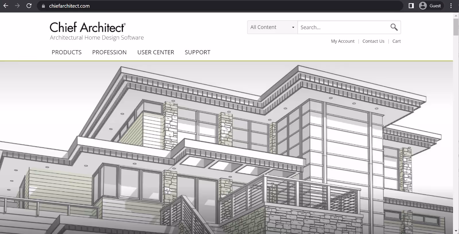 chief architect landing page