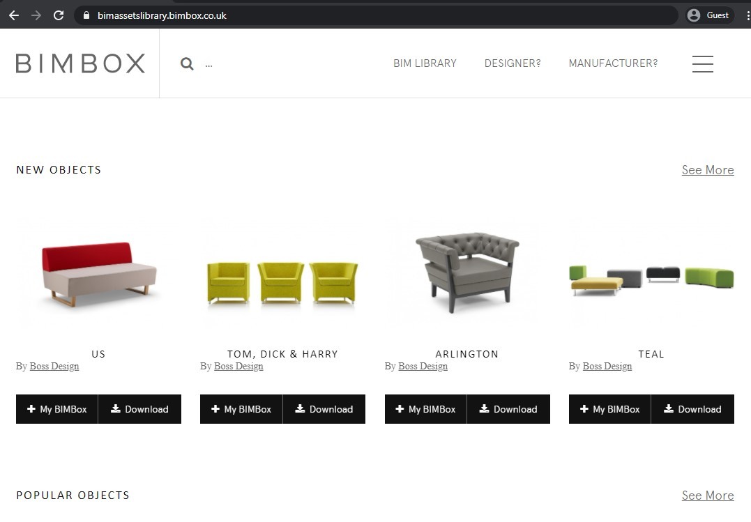 bimbox web page