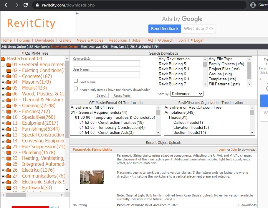 revitcity web page