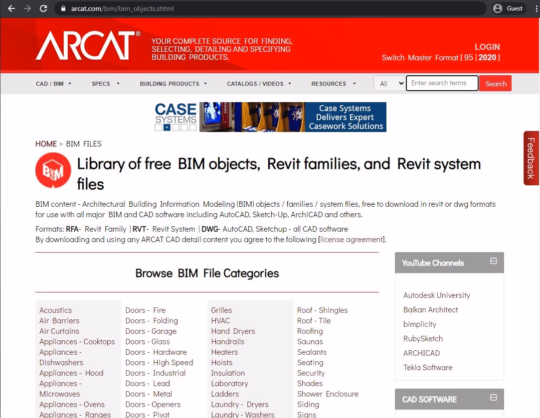 arcat web page