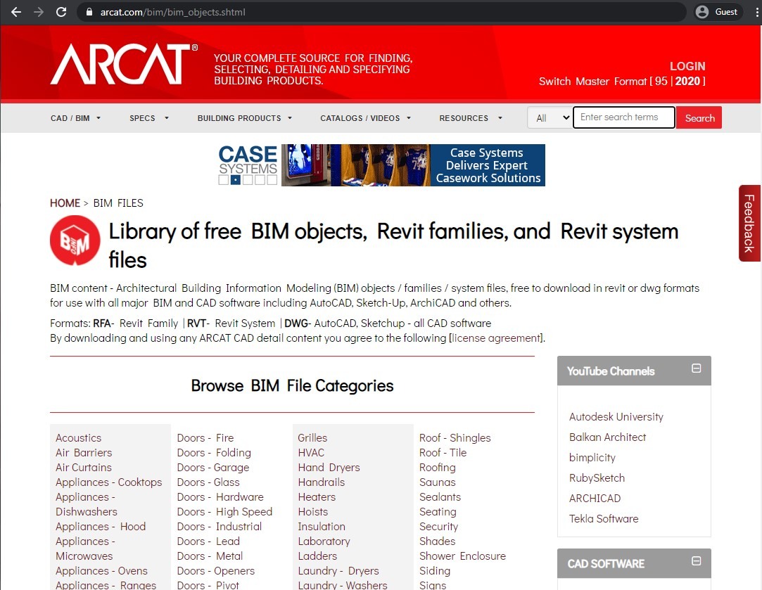 arcat web page