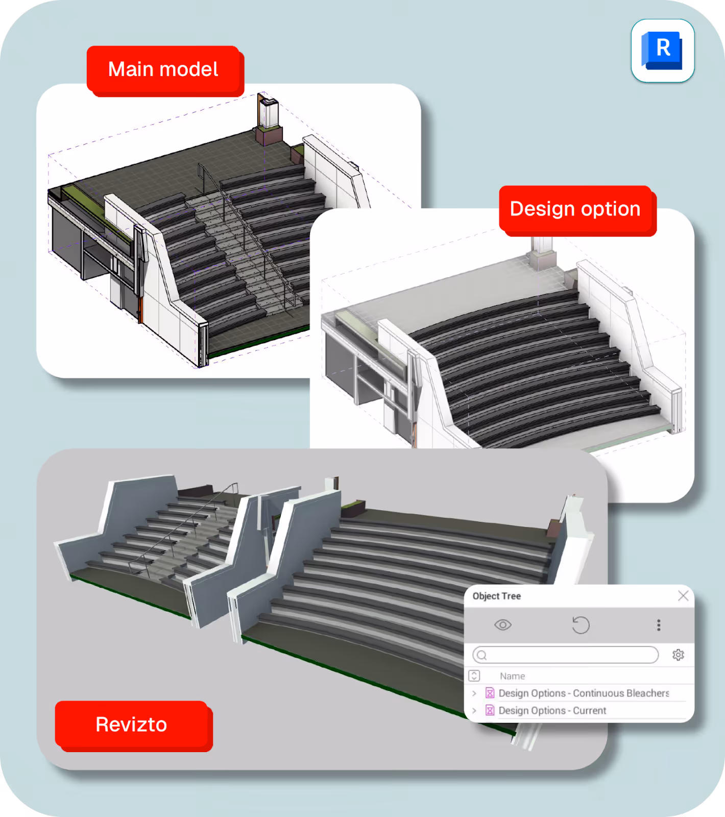 3D scenes published directly from Revit