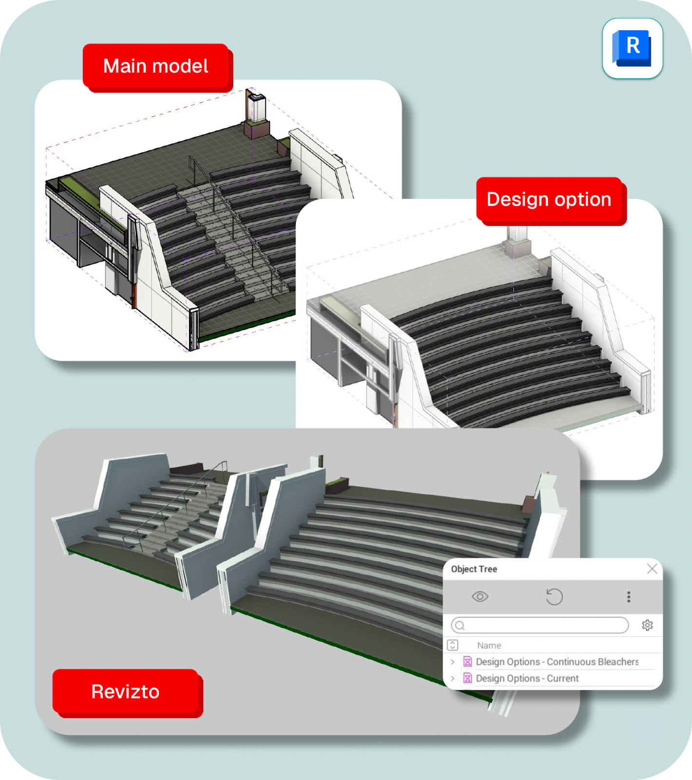 3D scenes published directly from Revit