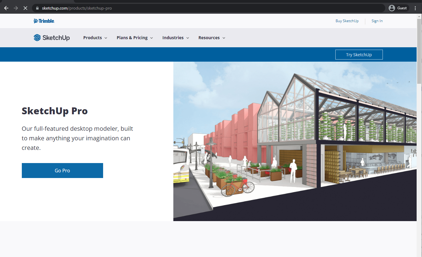 SketchUp Pro homepage