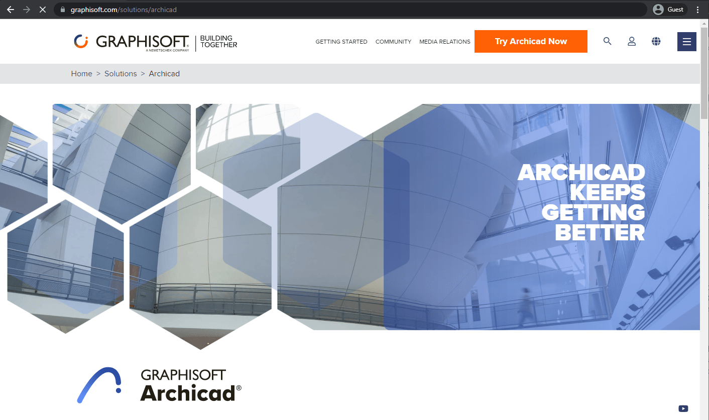 Archicad homepage