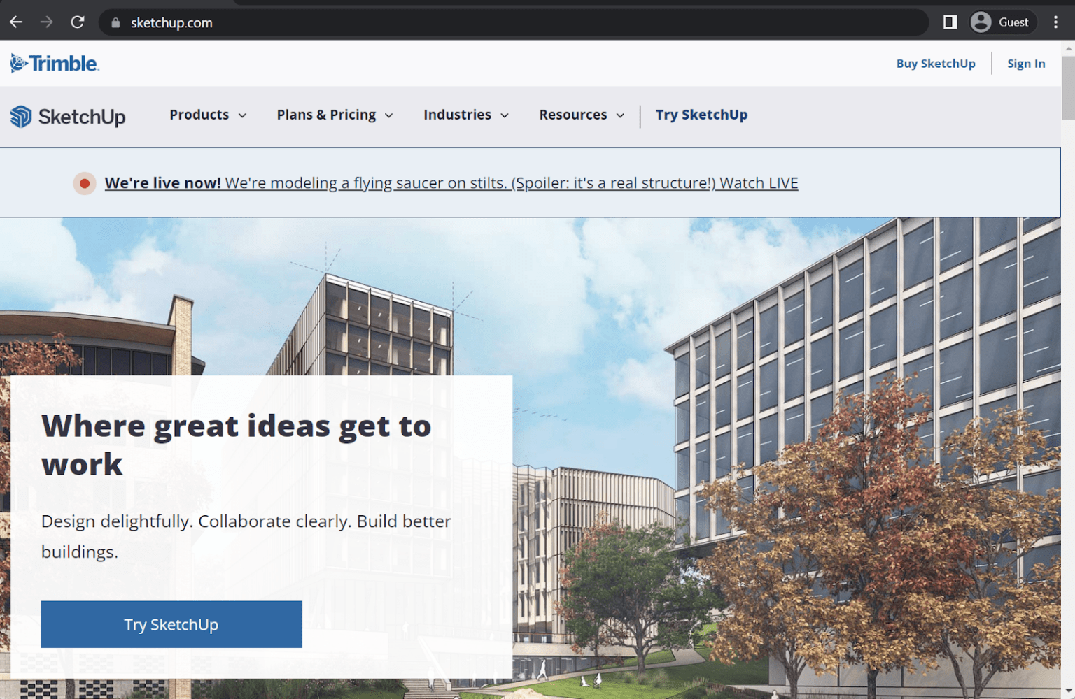 SketchUp homepage