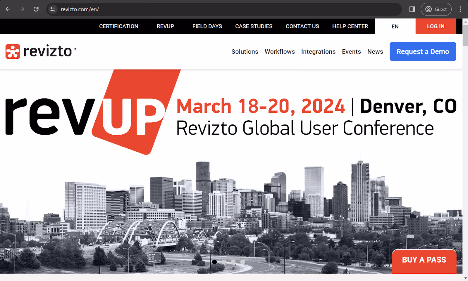 revizto landing page
