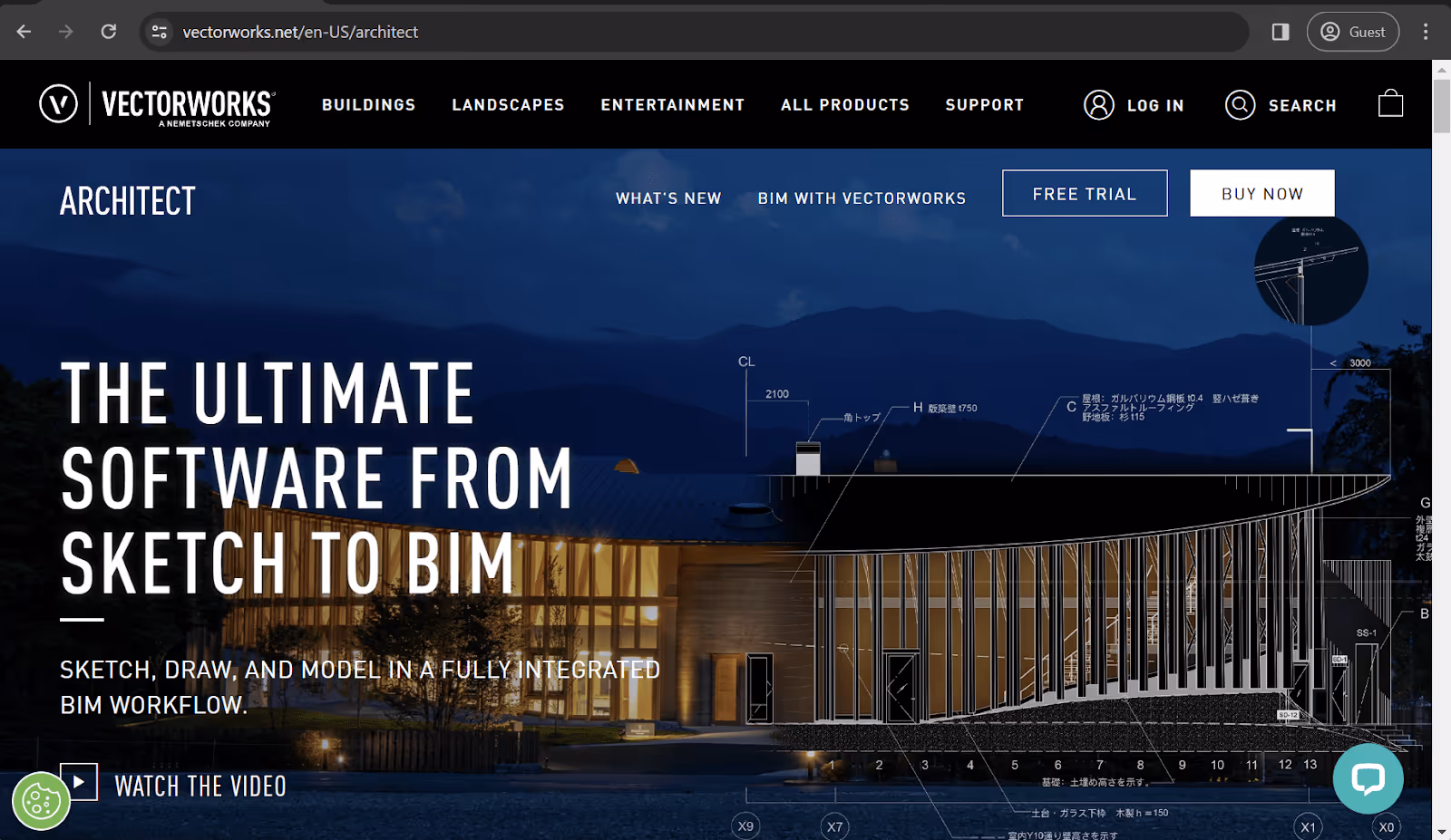 vectorworks landing page