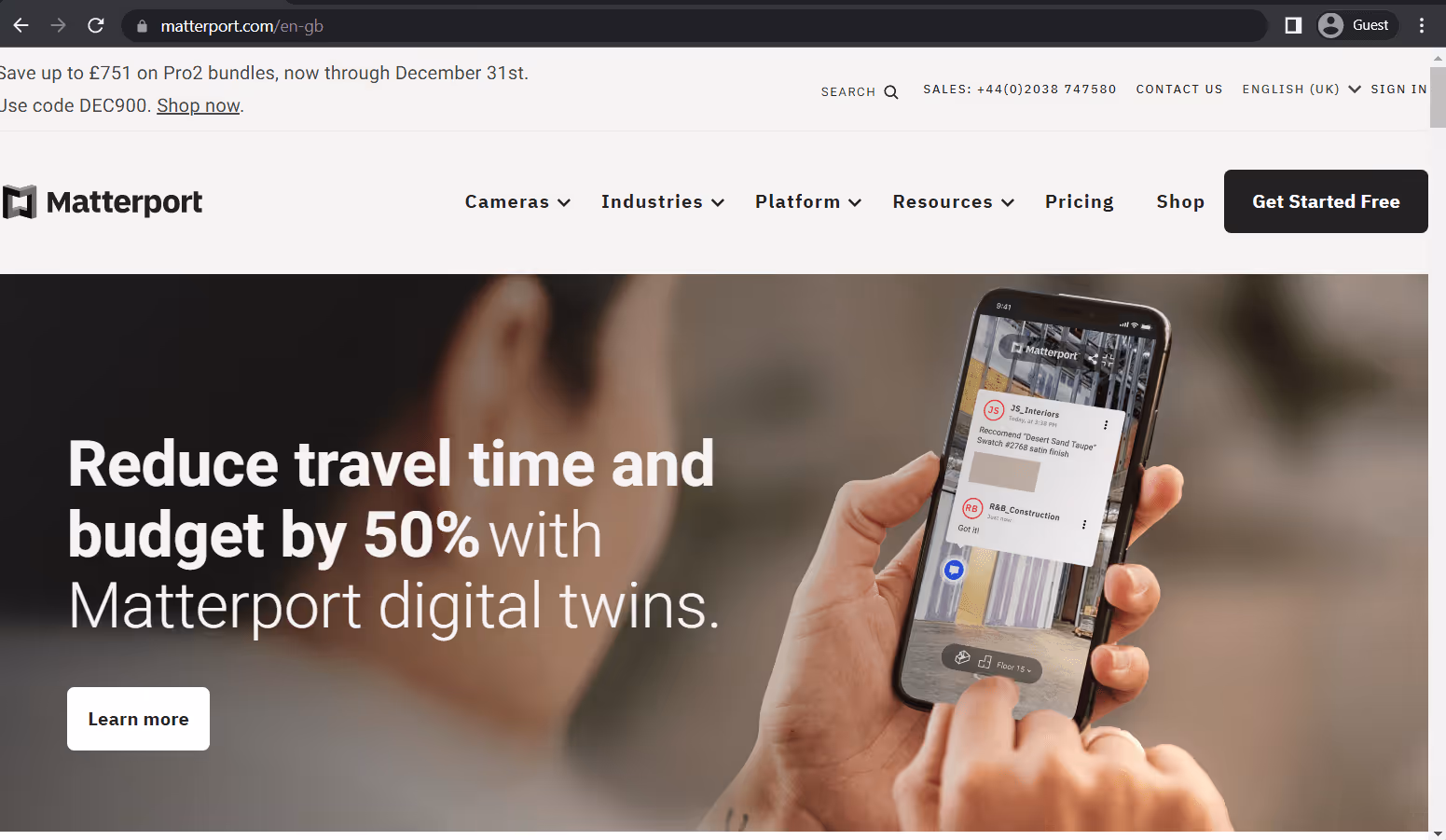 matterport landing page