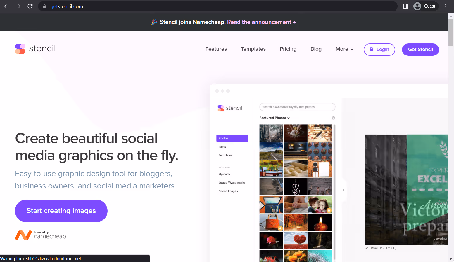 stencil landing page