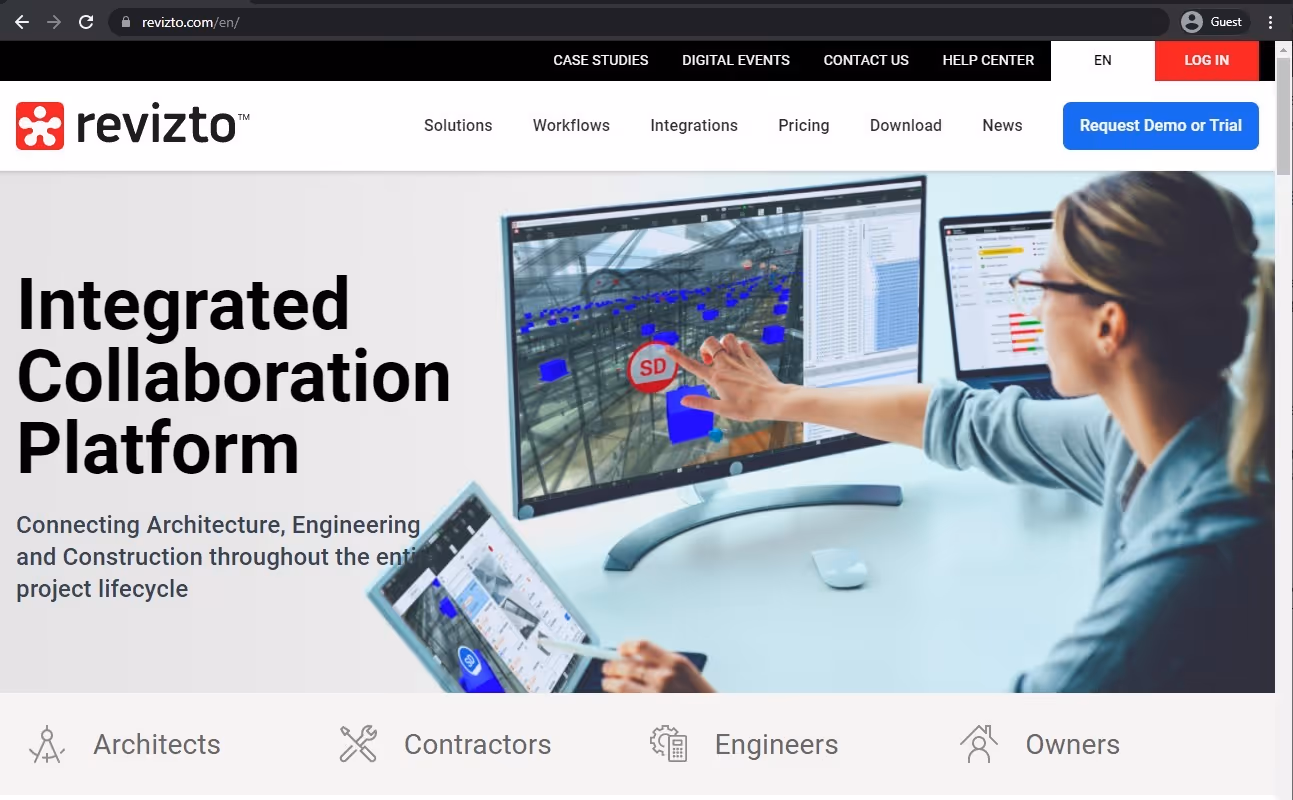 revizto landing page