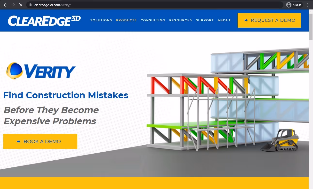 verity landing page