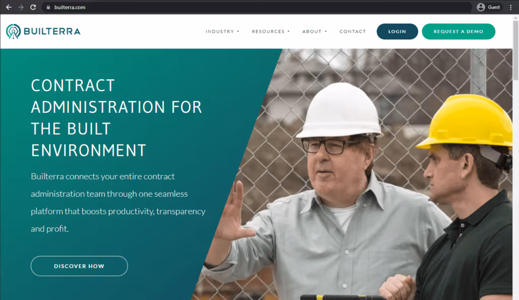 builterra page d'atterrissage