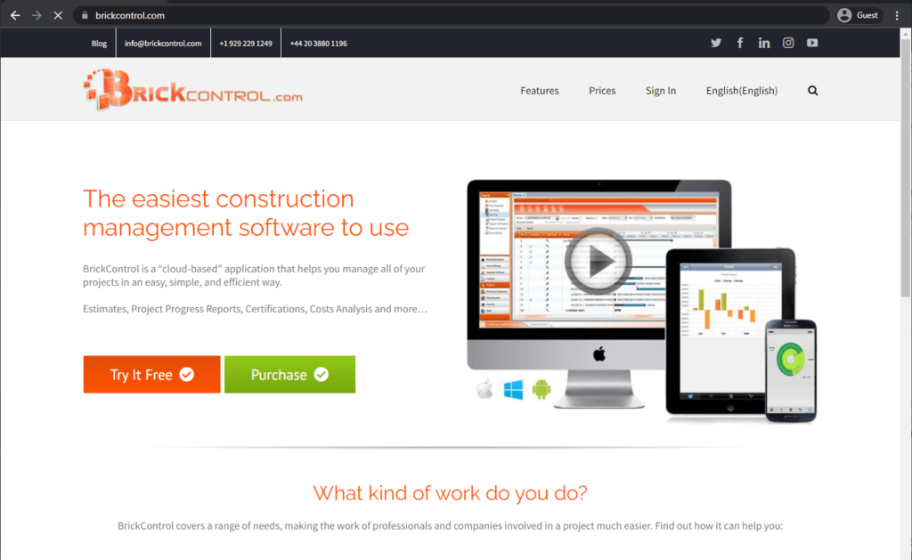brickcontrol landing page