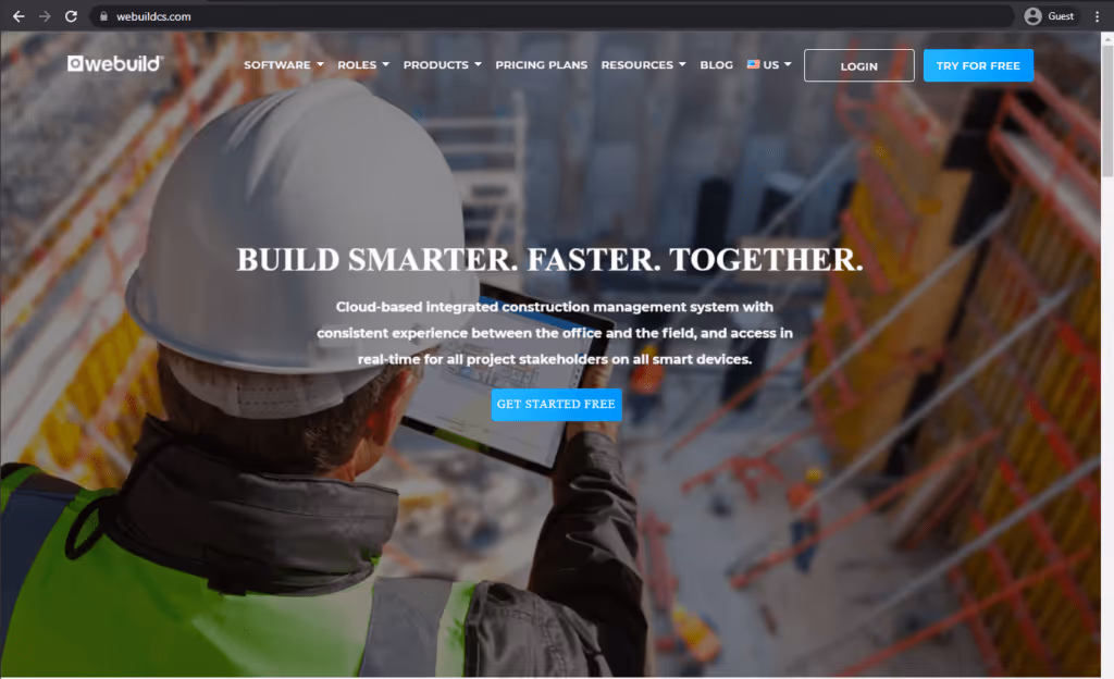 webuild landing page
