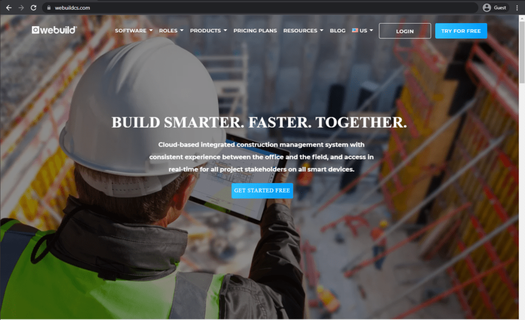 webuild landing page
