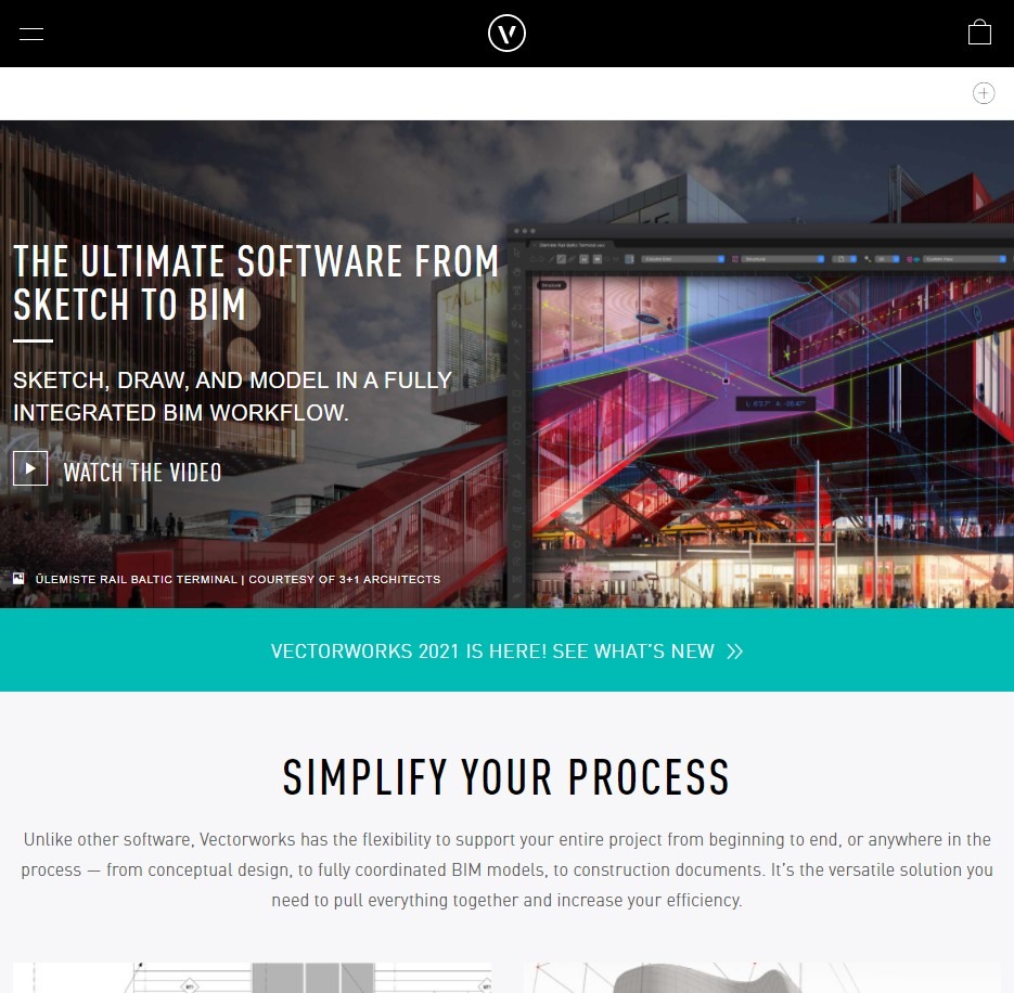 vectorworks architect landing page