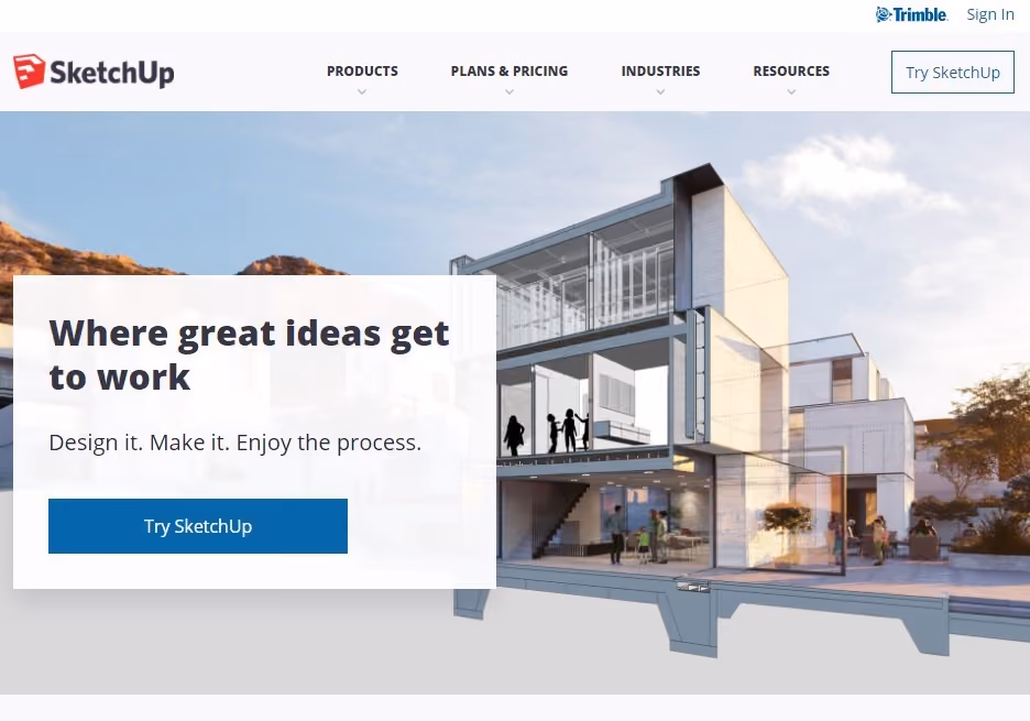 sketchup landing page