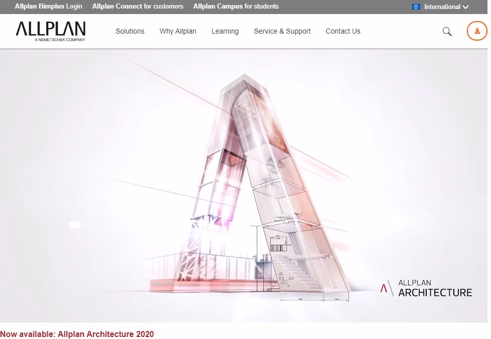 allplan architecture landing page